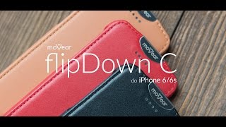 Skórzane etui flipDown C do Apple iPhone 6 / 6s - skóra gładka