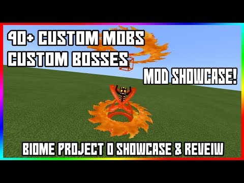 INSANE! 40+ MOBS and BOSSES in Minecraft Biome Project 0 Add-on