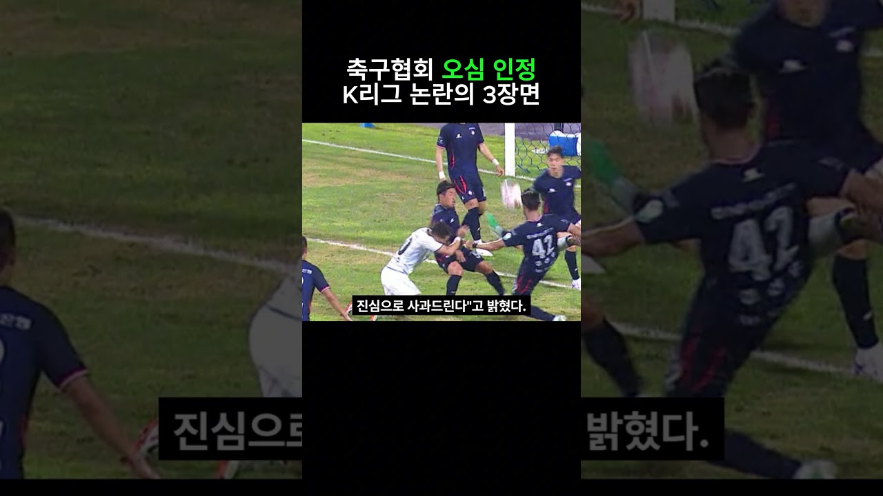축구협회 오심 인정 K리그 논란의 3장면