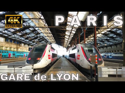 【4K】🇫🇷Paris Gare de Lyon - High Speed Trains,TGV InOui OuiGo SNCF-September 2021