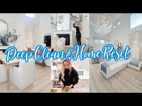 HOME DEEP CLEAN & RESET // NEW YEAR 🫶 LIVING ROOM MAKEOVER