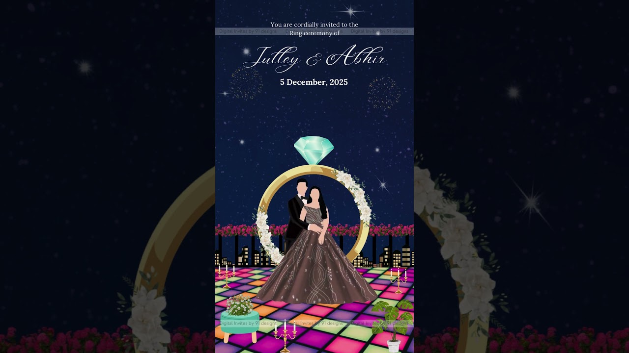 Romantic Engagement Celebration Invite