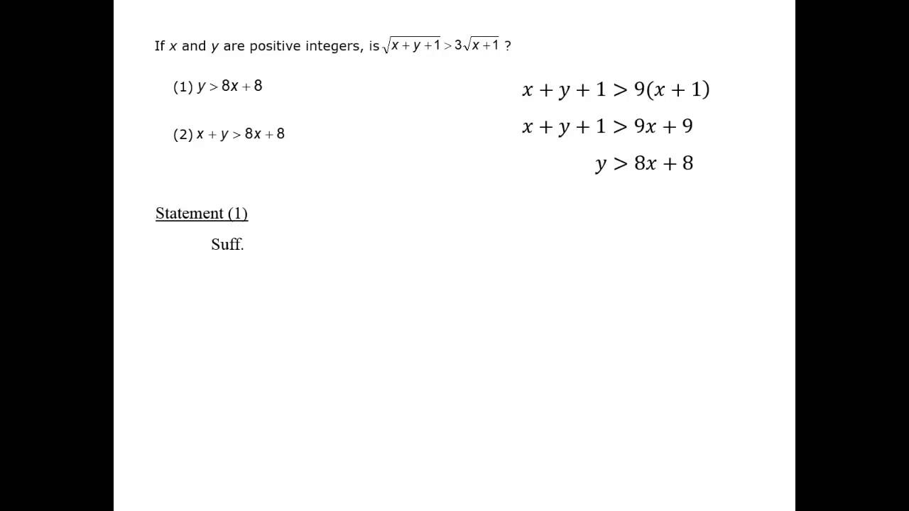 Comparing Radicals - GMAT Free - GFDS162