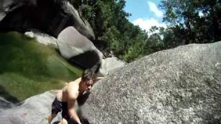 preview picture of video 'Devil's Pool Jump with GoPro HD Hero chest mount'