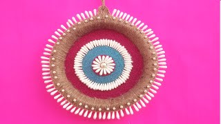 💕Awesome DIY Wall Hanging from Old Material, Jute Thread & Cotton Buds