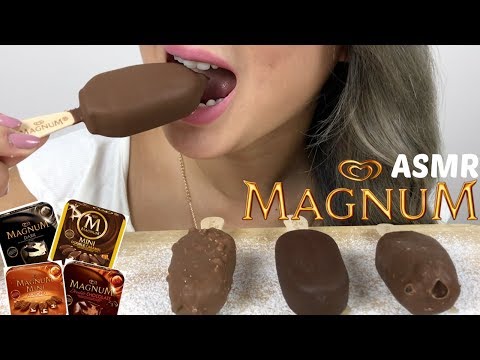 Mini MAGNUM ICE CREAM | ASMR *NO Talking Eating Sounds | N.E Let's Eat Video