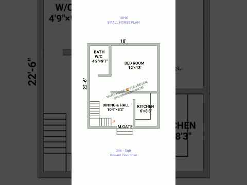 18×22 small house plan / 1bhk design / 18×22 house plan / #shortsviral #smallhouse #houseplan #short