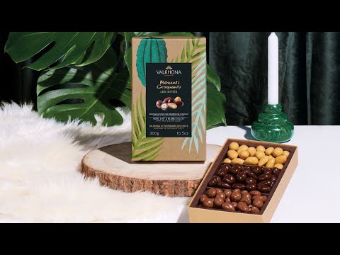 Schachtel Equinoxe Mandel Haselnuss (Dulcey und Milchschokolade) - Valrhona
