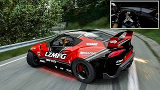 Adam LZ's 4 Rotor Supra Touge Drifting l (4K) Assetto Corsa Steering Wheel Gameplay