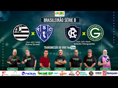 AO VIVO ATHLETIC 2X1 PAYSANDU | REMO 3X1 GOIÁS | 38º RODADA | BRASILEIRÃO SÉRIE B | 23.11.2025