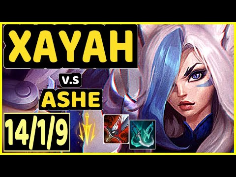 THEUSMA (XAYAH) vs ASHE - 14/1/9 KDA BOTTOM ADC CHALLENGER GAMEPLAY - BR
