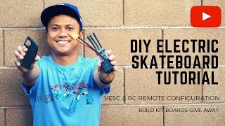 HOW TO BUILD A DIY ELECTRIC ⚡  SKATEBOARD TUTORIAL - VESC & RC REMOTE CONFIGURATION - PART 3