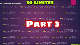 🔥30 Limites Avec Correction🔥 1 Bac S.M & S.Ex  Part3✔️