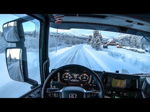 POV Driving Scania S520 - Descending Junkerdal in Northern Norway!