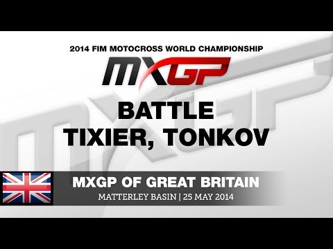 MXGP of Great Britain 2014 Jordi Tixier & Aleksandr Tonkov Battle - Motocross