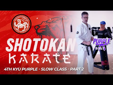 Shotokan Karate - 4th Kyu - Purple Belt - Slow Class (Part 2) thumbnail