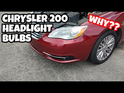 2013 Chrysler 200 headlight bulb replacement