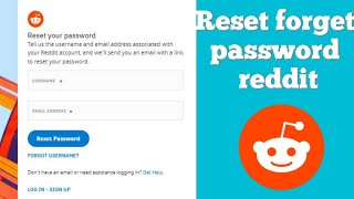 How to reset forgot password in reddit ?