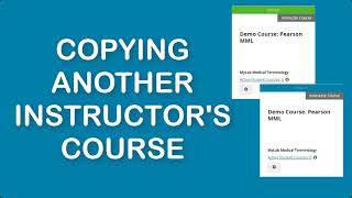 Pearson MyLabs & Mastering Course Copy