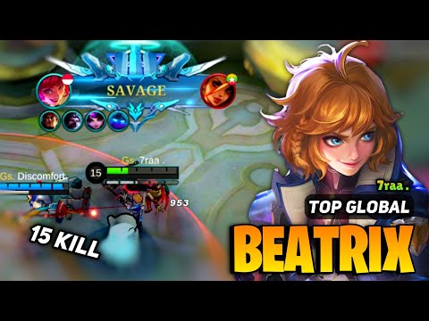 SAVAGE! Beatrix Post Buff Build [ Beatrix Best Build Top Global ] 7raa . - Mobile Legends