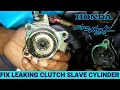 Repair Rebuild Leaking Clutch Slave Cylinder Easy Method Honda VTR Firestorm SuperHawk996