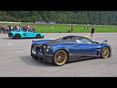 Pagani Huayra Roadster vs Lamborghini Aventador LP750-4 SV Roadster