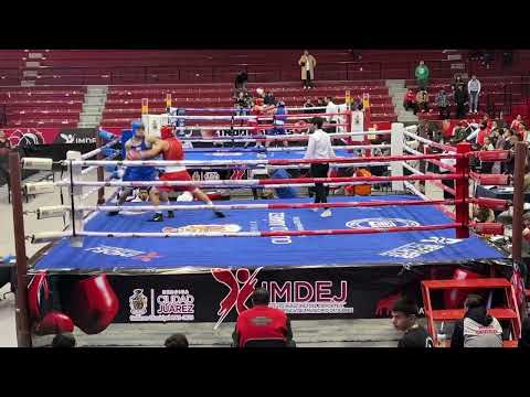 Saul Garcia Primer Round  Sábado 18 Feb 2023 Campeonato Estatal de Boxeo