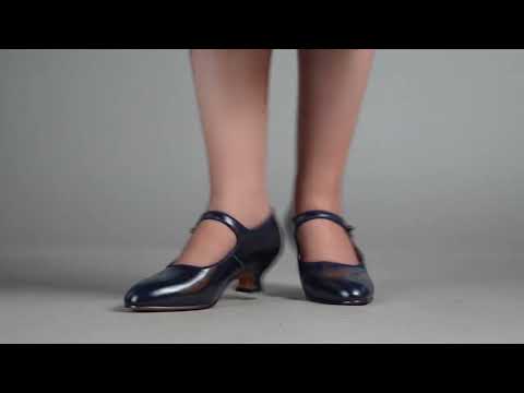 Millie Women's 1920s Mary Jane Shoes (Navy)