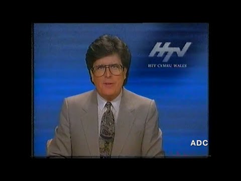 HTV Wales HTV News, trailer, adverts & Arfon Haines Davies in-vision 7th February 1990