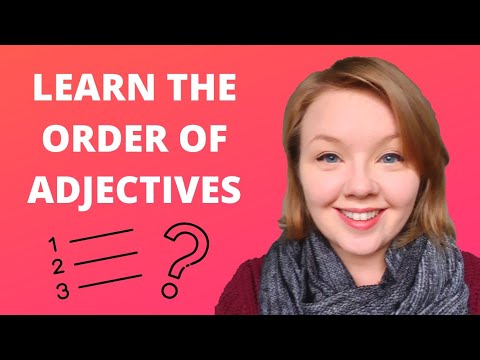 Adjective Word Order | Learn English about Adjectives Order