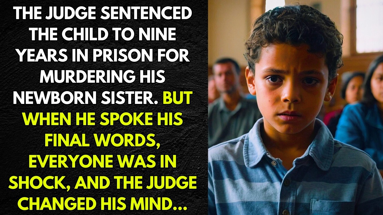 THE JUDGE SENTENCED THE CHILD TO 9 YEARS IN PRISON FOR KILLING HIS NEWBORN SISTER, BUT WHEN HE...