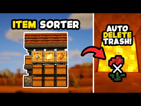 Ultimate Expandable Automatic Item Sorter in Minecraft 1.21 | with Automatic Disposal System