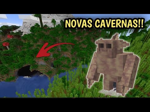 Minecraft - VENDO COMO FICOU AS NOVAS MONTANHAS E CAVERNAS DA VERSÃO 1.18!!