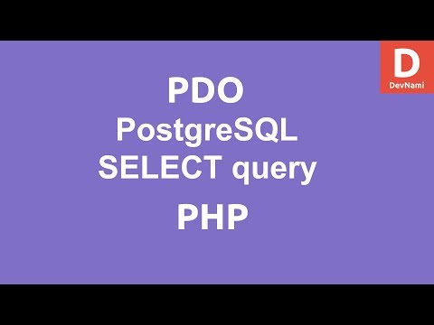 PHP PDO SELECT query to PostgreSQL Database