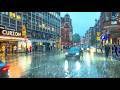 Heavy Rain Hits Central London ️ Summer Sunset To Dusk Evening Walk 4K HDR