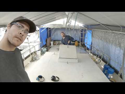 Cutting the Hatch Down to Size - Fuel Tank Planning - Emerald Isle: Ep.17 Fishing Boat Refit