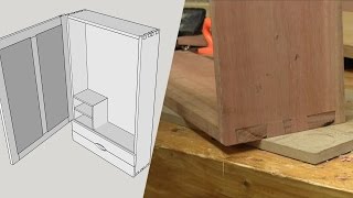 Wall Hanging Tool Chest Part 2 - Bandsaw dovetails (dovetails)