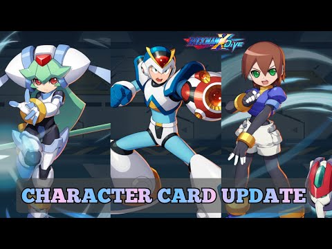 ROCKMAN X DIVE |  FIRST ARMOR X, PANDORA, AILE CHARACTER CARD UPDATE