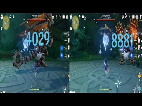 C0 Layla with and without Shenhe Buff Damage Comparison | Layla DPS Build with 4 Star Weapon Genshin