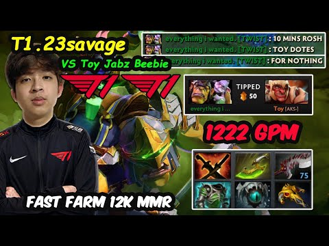 How to Fast Farm Like 12K MMR - 23savage Alchemist 1222 GPM  vs Fnatic Jabz Toyzakung Beebie Dota 2