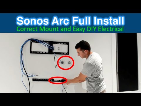 Sonos Arc Ultra Full Install - Best Mount and Easy DIY Electrical Setup. No Wires Showing!