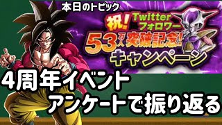 [ドッカンバトル]アンケートで振り返る4周年イベント！今後のドカバトについても長ったらしく語ります。