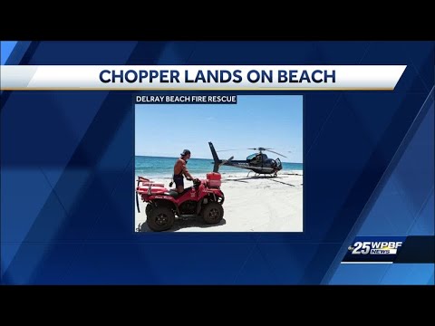 Helicopter lands on Delray Beach 'unexpectedly', officials say
