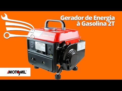 Gerador de Energia a Gasolina 2T Partida Manual 0,8Kva 110V MOTOMIL-MG950 - Video