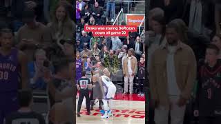 Drake was staring down DeRozan 👀 (via keep6ixsolid/X)