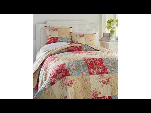 Cottage Collection Floral Patchwork Reversible 3piece Qu...