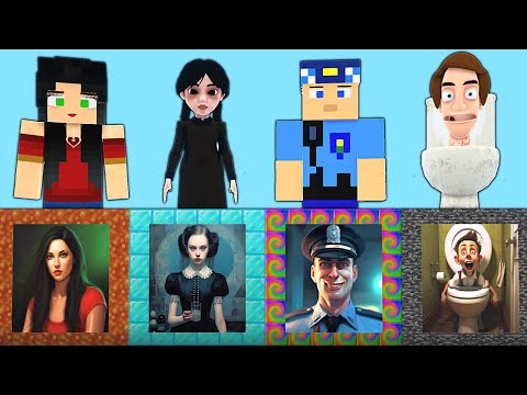Minecraft Parodileri -  MINECRAFT PARODY CHARACTERS WITH THEIR REAL FACES!  😱 - Minecraft