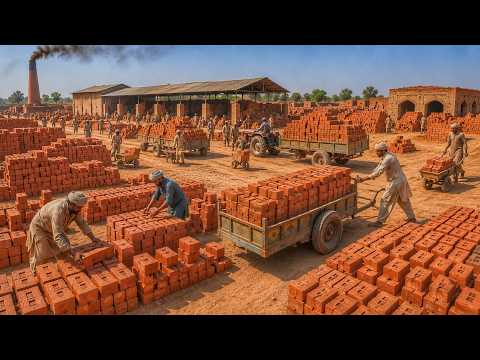 Clay To Bricks Manufacturing Process | Extremely Hard Working Techniques
