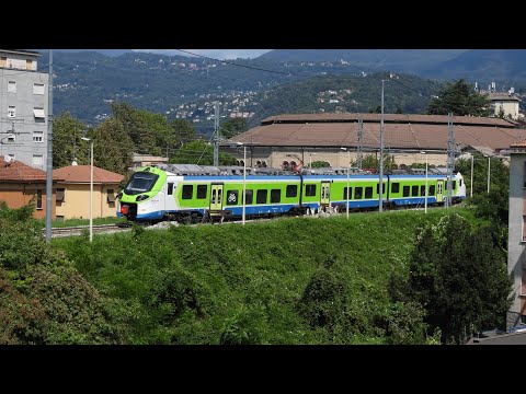ETR104/103 "DONIZZETTI", ETR524 NUOVA LIVREA TILO E ALTRI TRENI PASSEGGERI A LUINO!!