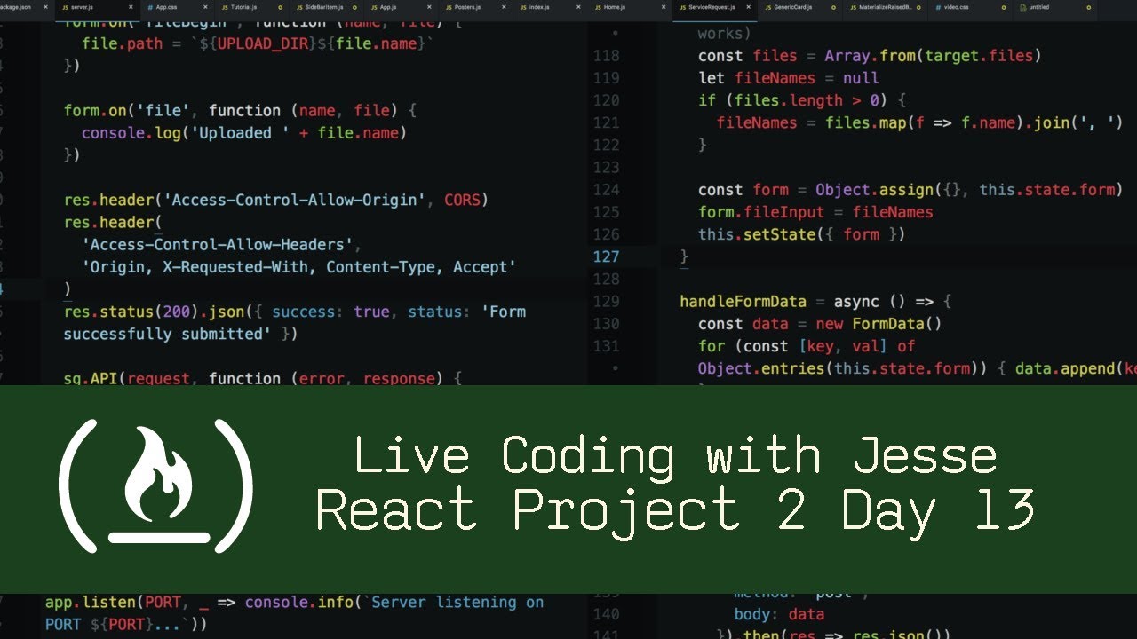 React Project 2 Day 13 - Live Coding with Jesse